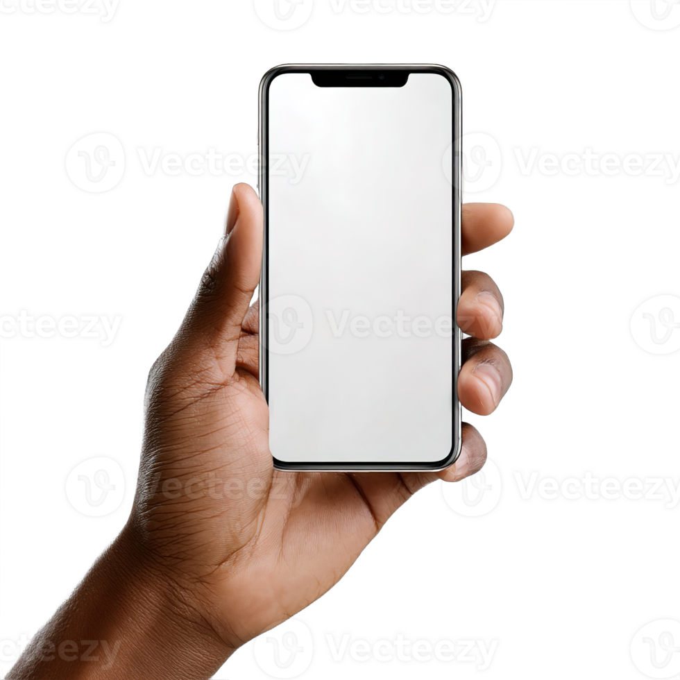 Person Holding Smartphone Mobile App Mockup png