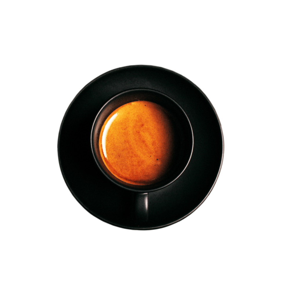 Black cup of Cappuccino coffee. Dalgona coffee png