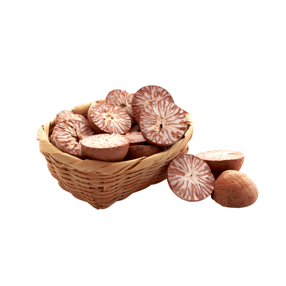 Betel nuts on Wicker basket png