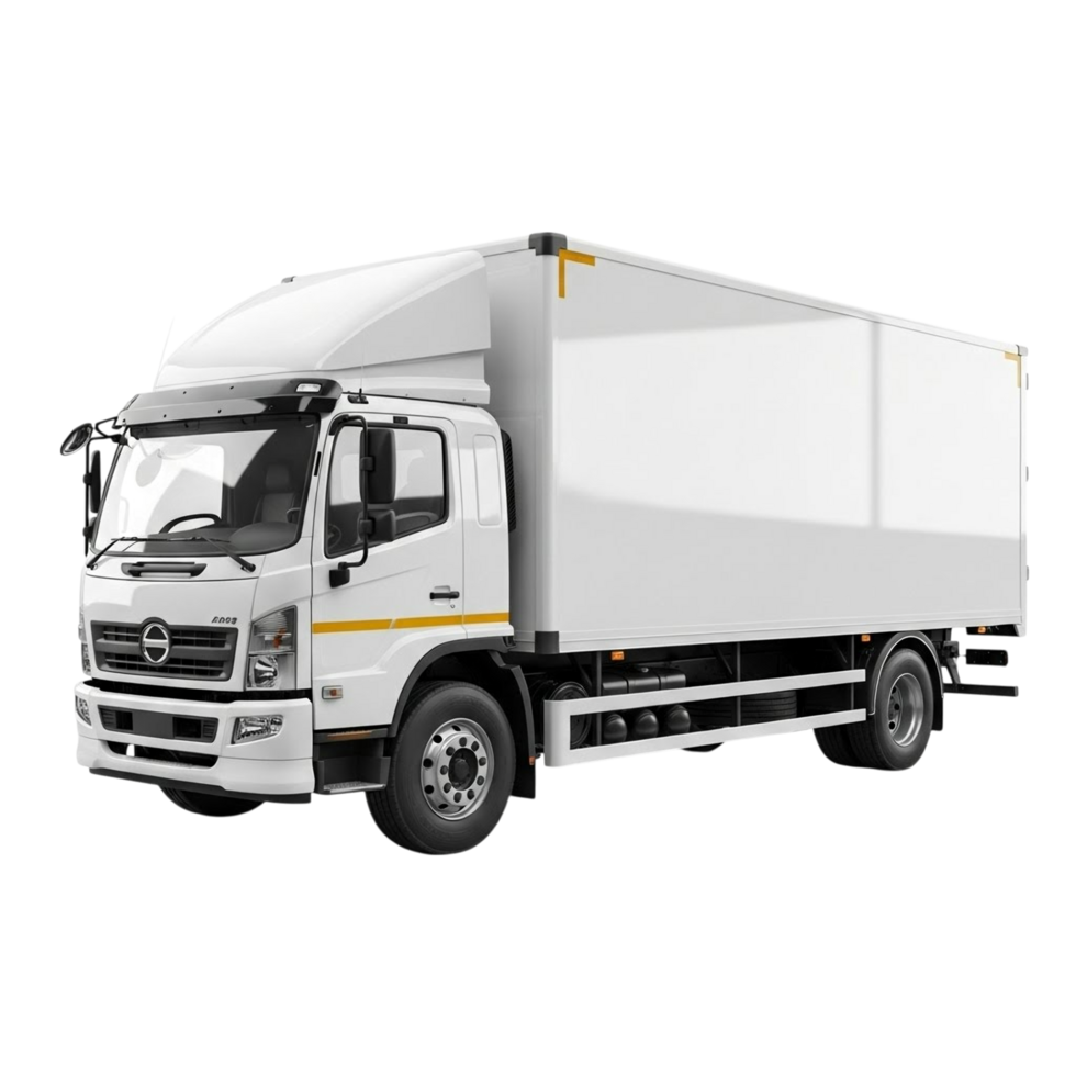 a white truck on a transparent background png