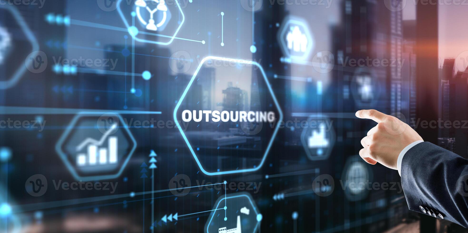 Outsourcing Human Resources Global Recruitment concept photo