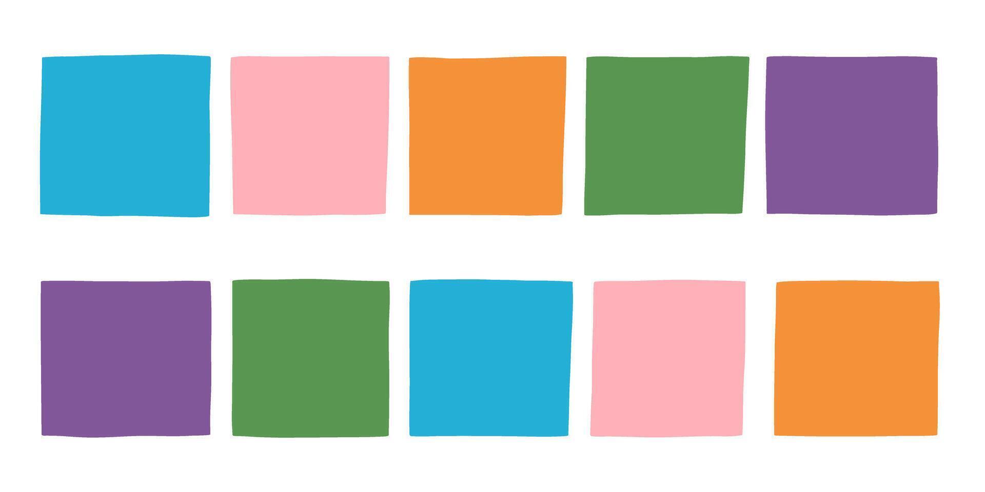 Colorful Organic Square Shape Irregular Box Set vector