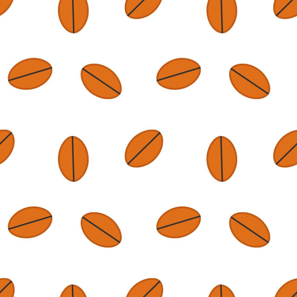Colorful coffee bean pattern on a white background vector