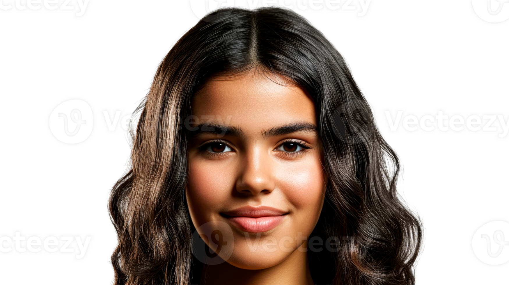 Headshot of a Smiling Latino Female, Portrait, cut out transparent png