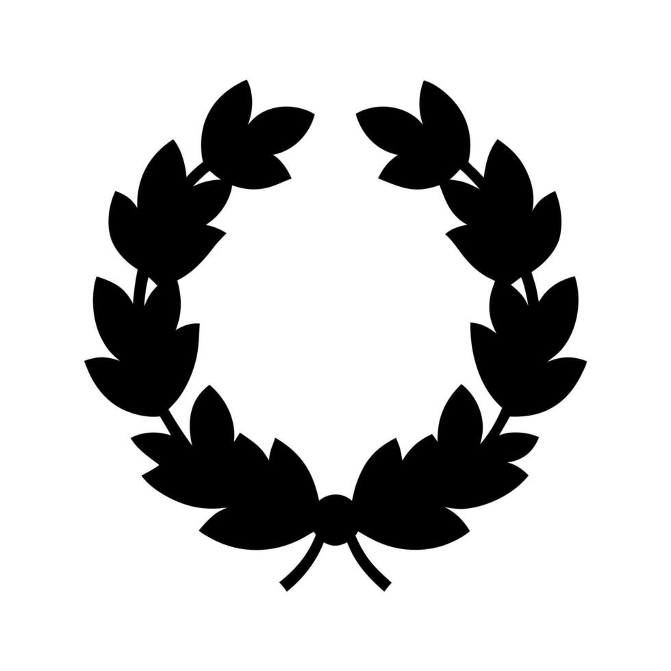 Wreath Black Silhouette Design vector