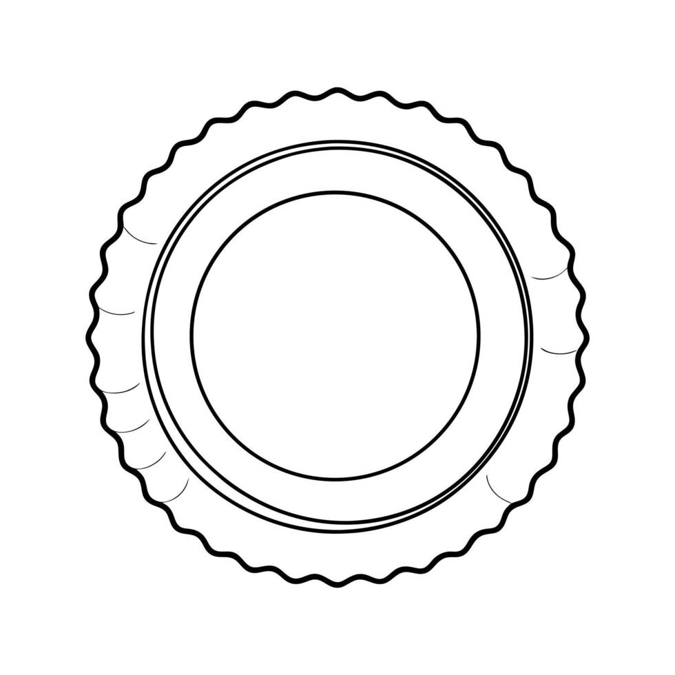 Napkin Outline Table Decor Line Art vector