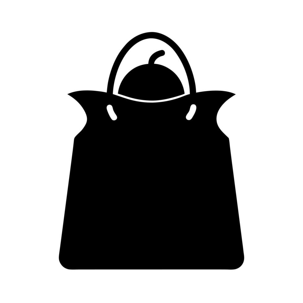 Goodie Bag Black Silhouette for Birthday Theme Art vector