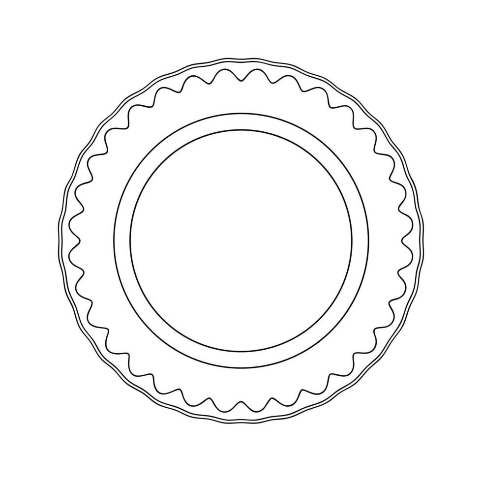 Outline of a Napkin Line Art for Table Decor vector