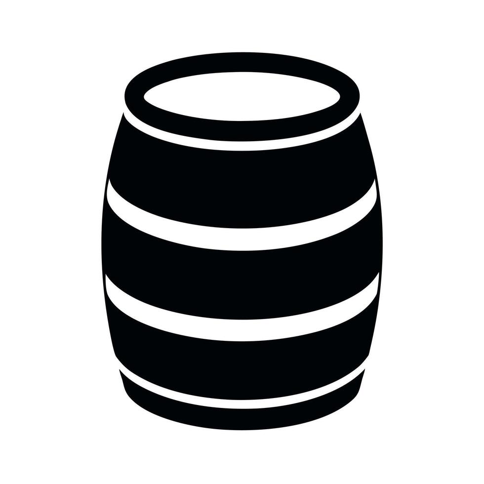 Barrel Silhouette Clipart Art vector