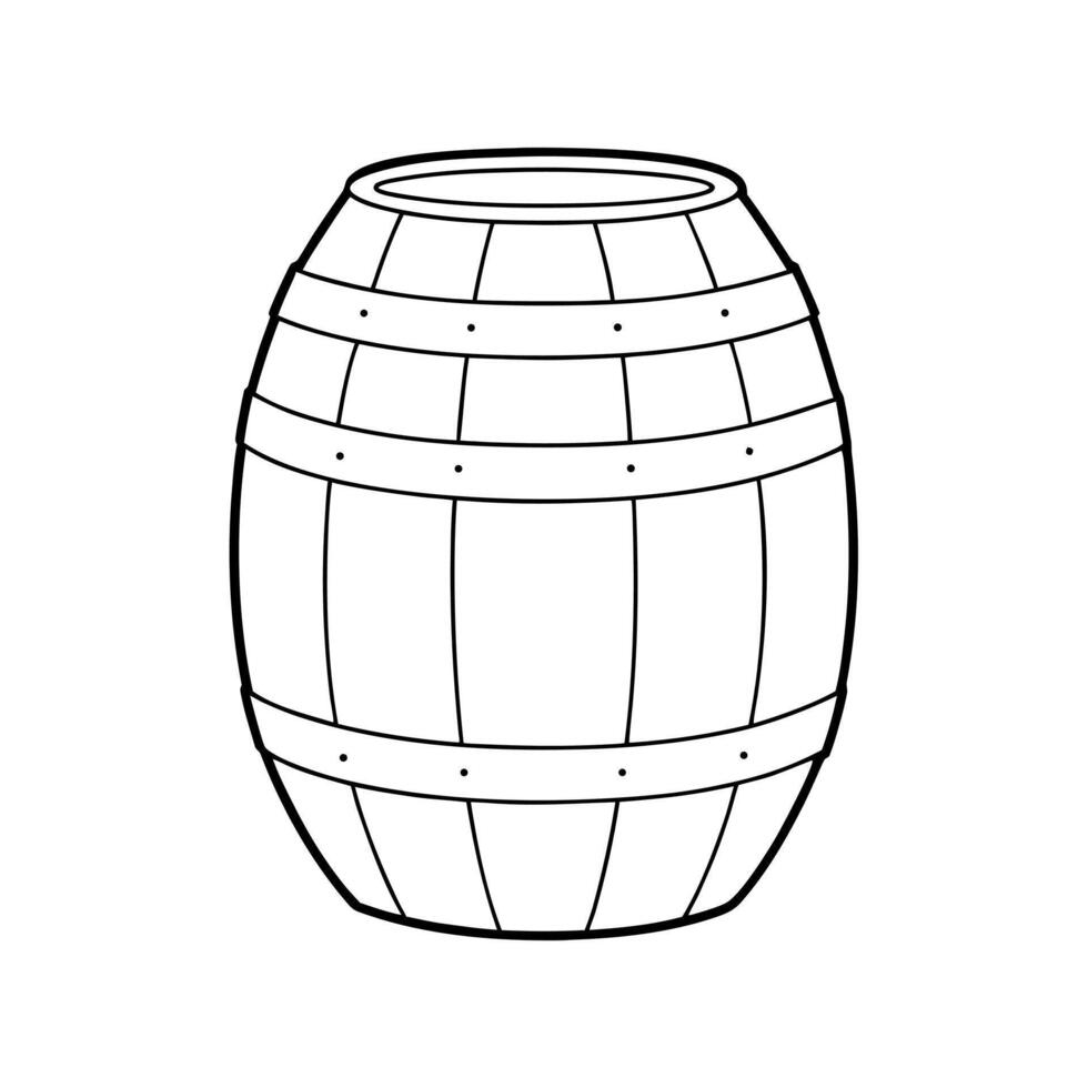 Barrel Line Art Outline Design vector