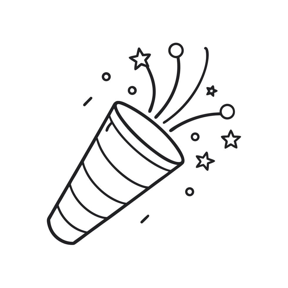 Party Favors Outline Line Drawing Clipart vector