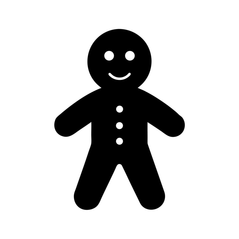 Gingerbread Black Silhouette Design vector