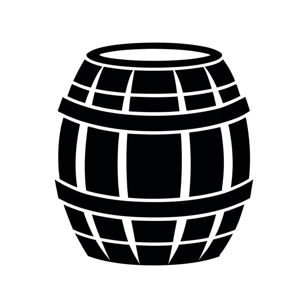 Barrel Black Silhouette Design vector