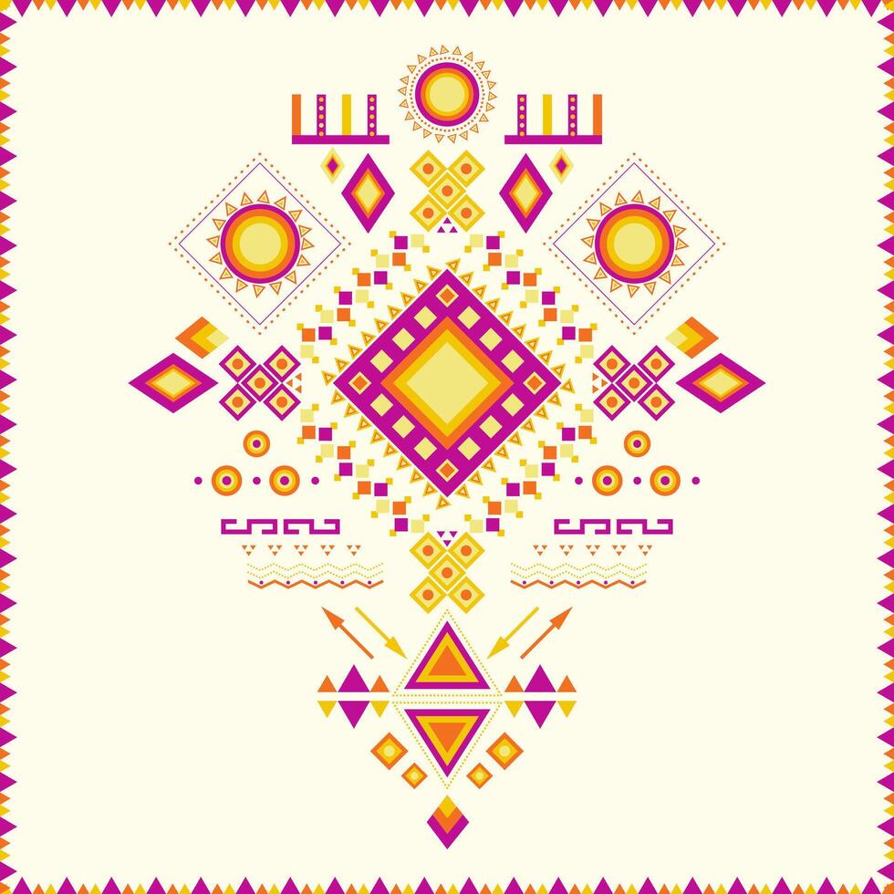 Aztec pattern illustration. Can be used to fabric design, printing on T shirts, bags, postcards, decorative paper, web design, etc. vector