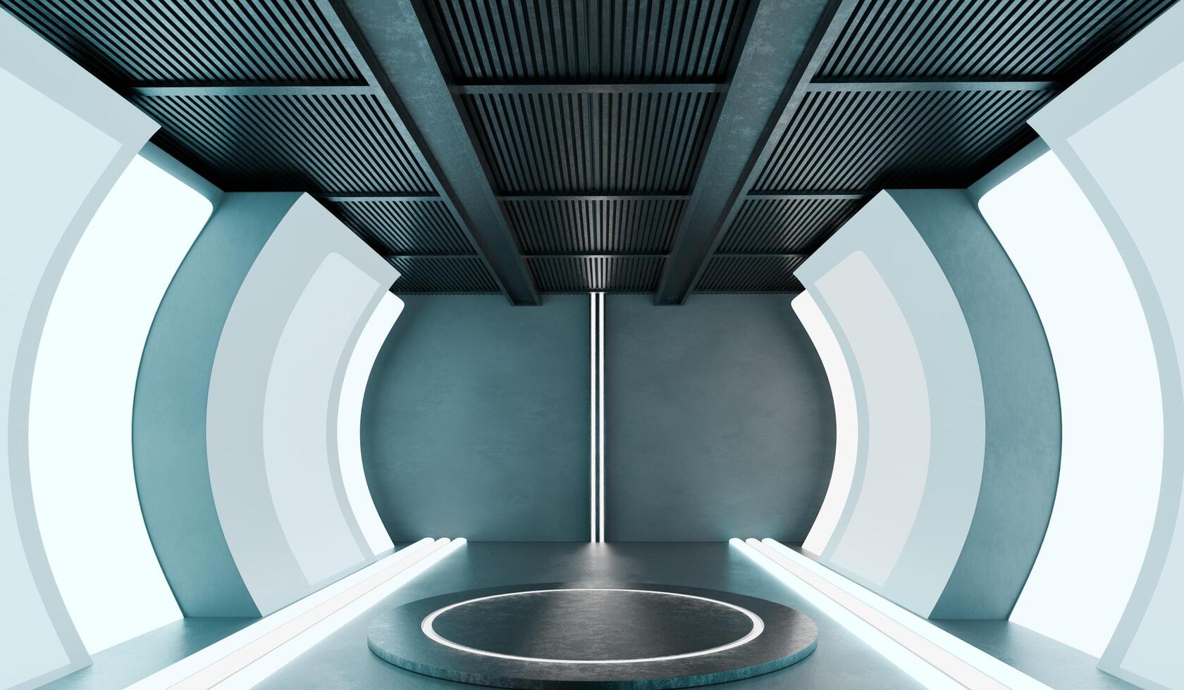 tunnel walkway technology neon light photo