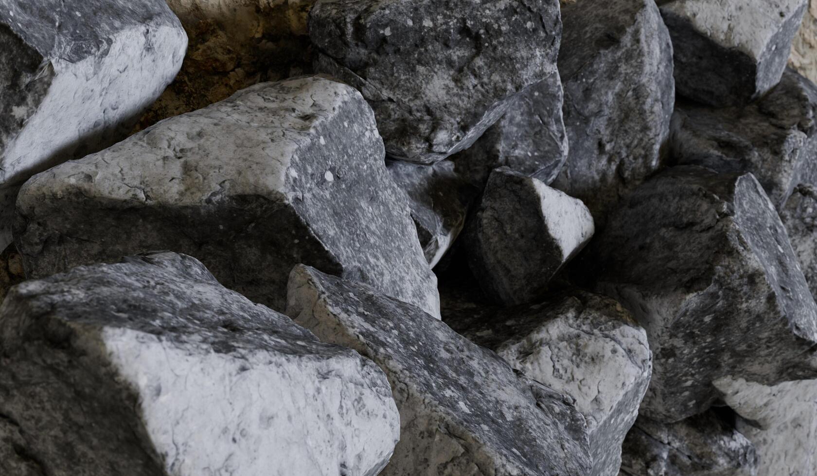 Rocks, pile of rocks, background, 3D illustration photo