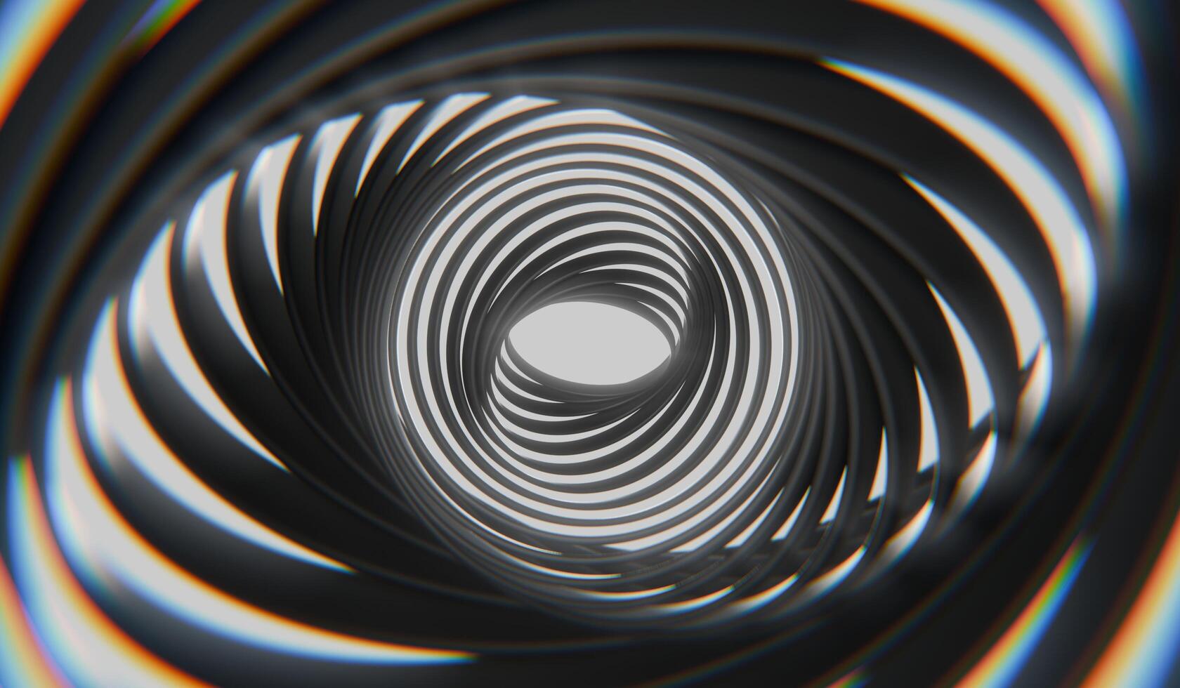 Abstract circle background, spiral groove, 3D illustration photo