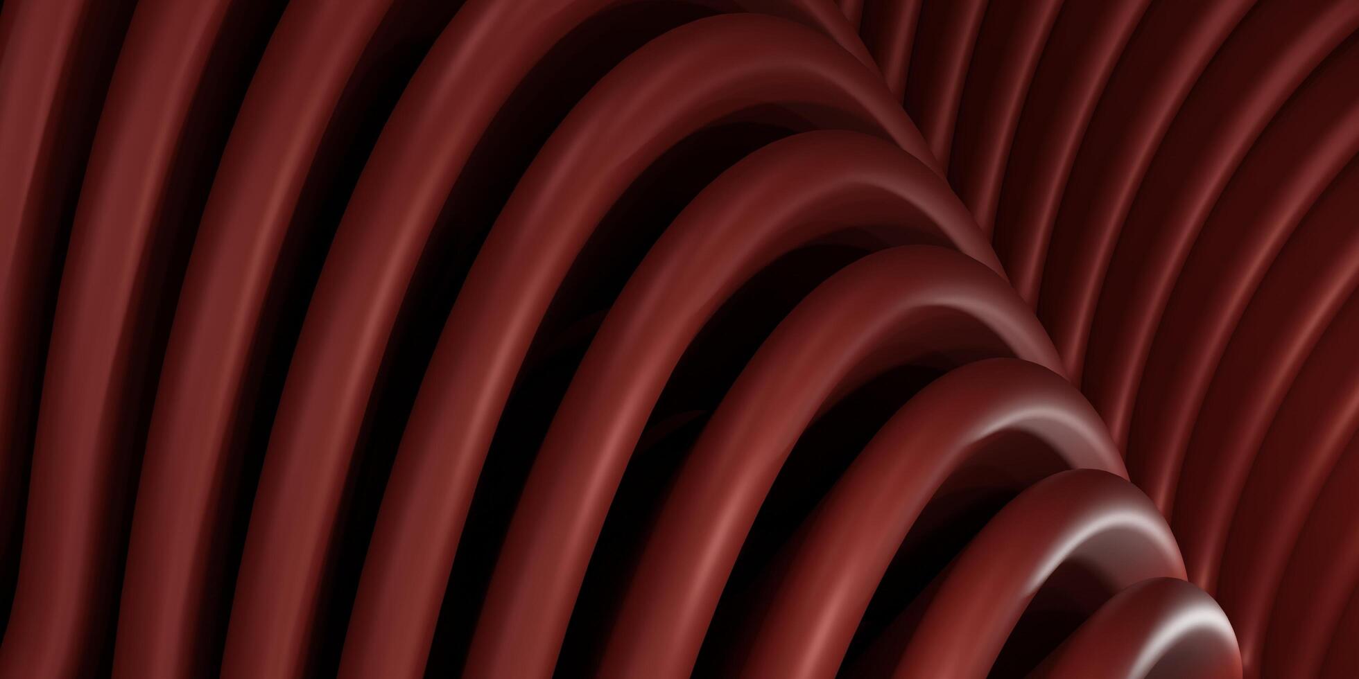 Abstract curve background, wavy lines wallpaper, red, 3D illustration photo