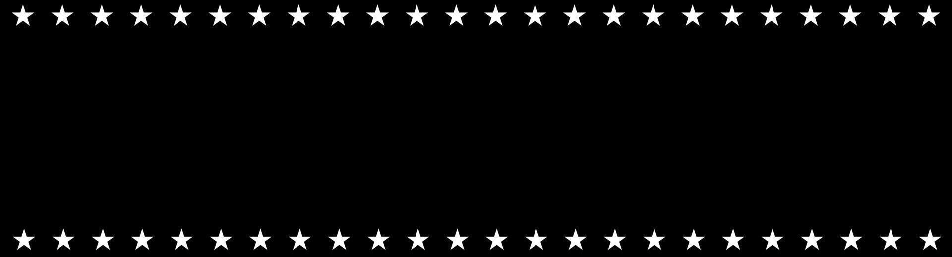 border with stars on black background vector