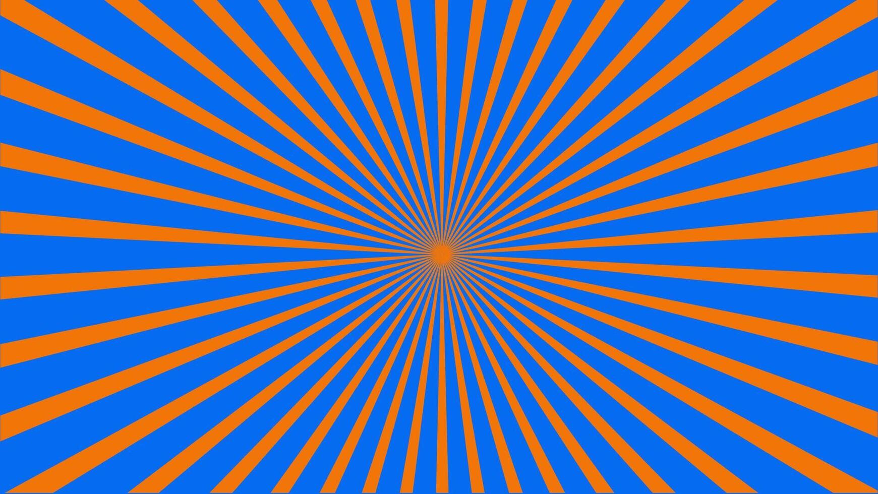 Abstract radial optical illusion with blue and orange concentric lines vector