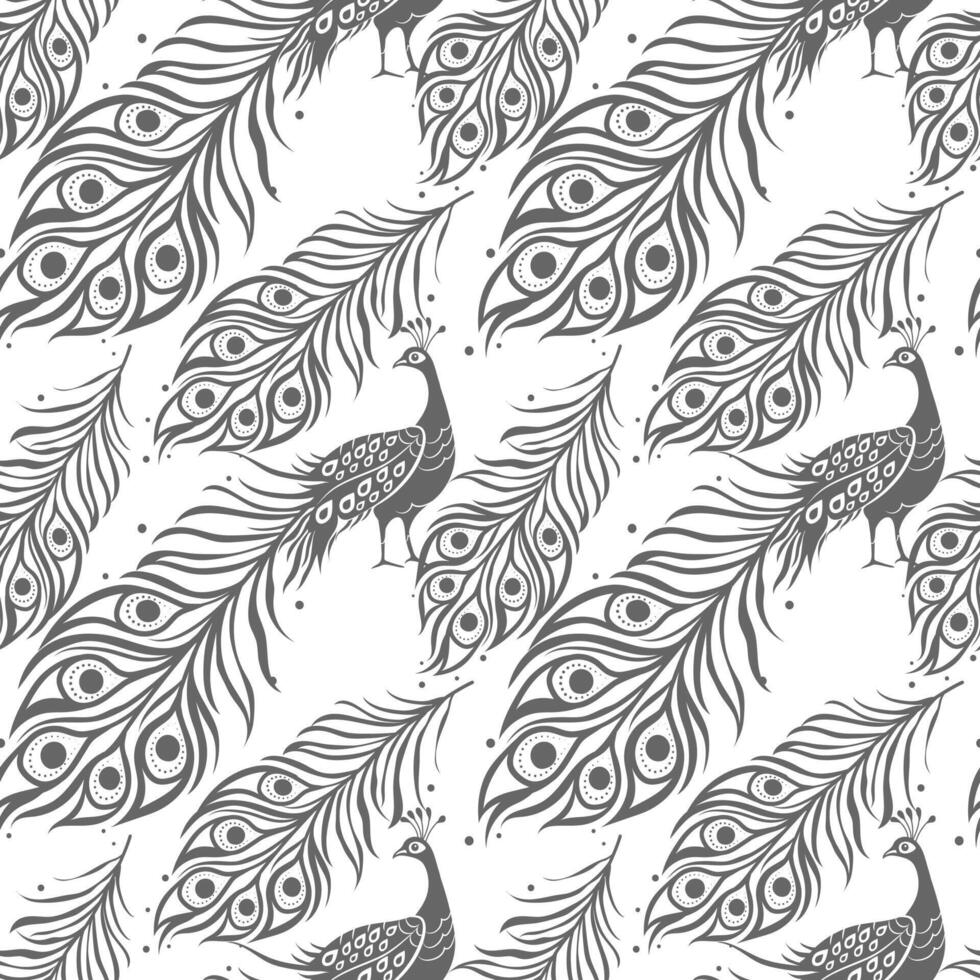 Peacock feather pattern design vector