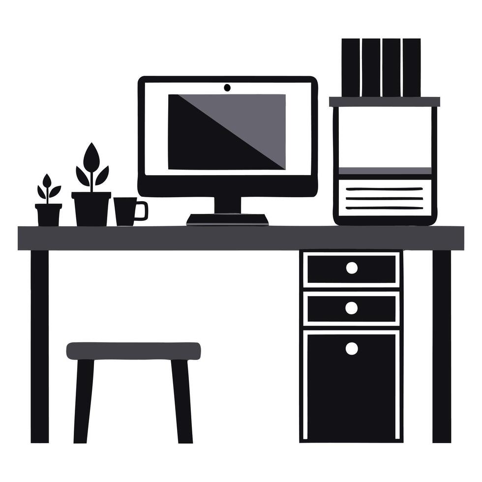 Digital Workstation Setup Art vector