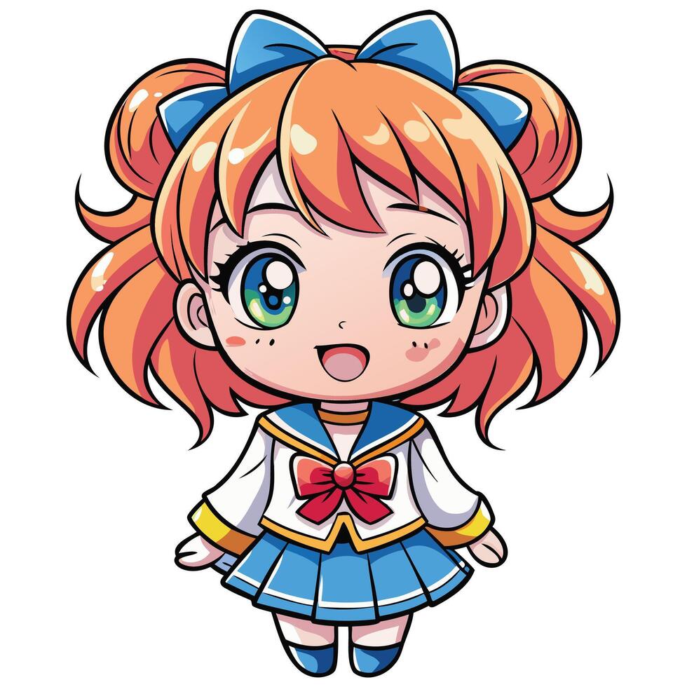 Dynamic Anime Character Graphics vector