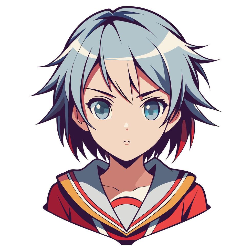 Expressive Anime Character Designs vector