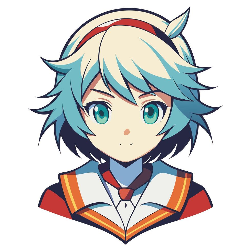 Vibrant Anime Persona Artwork vector