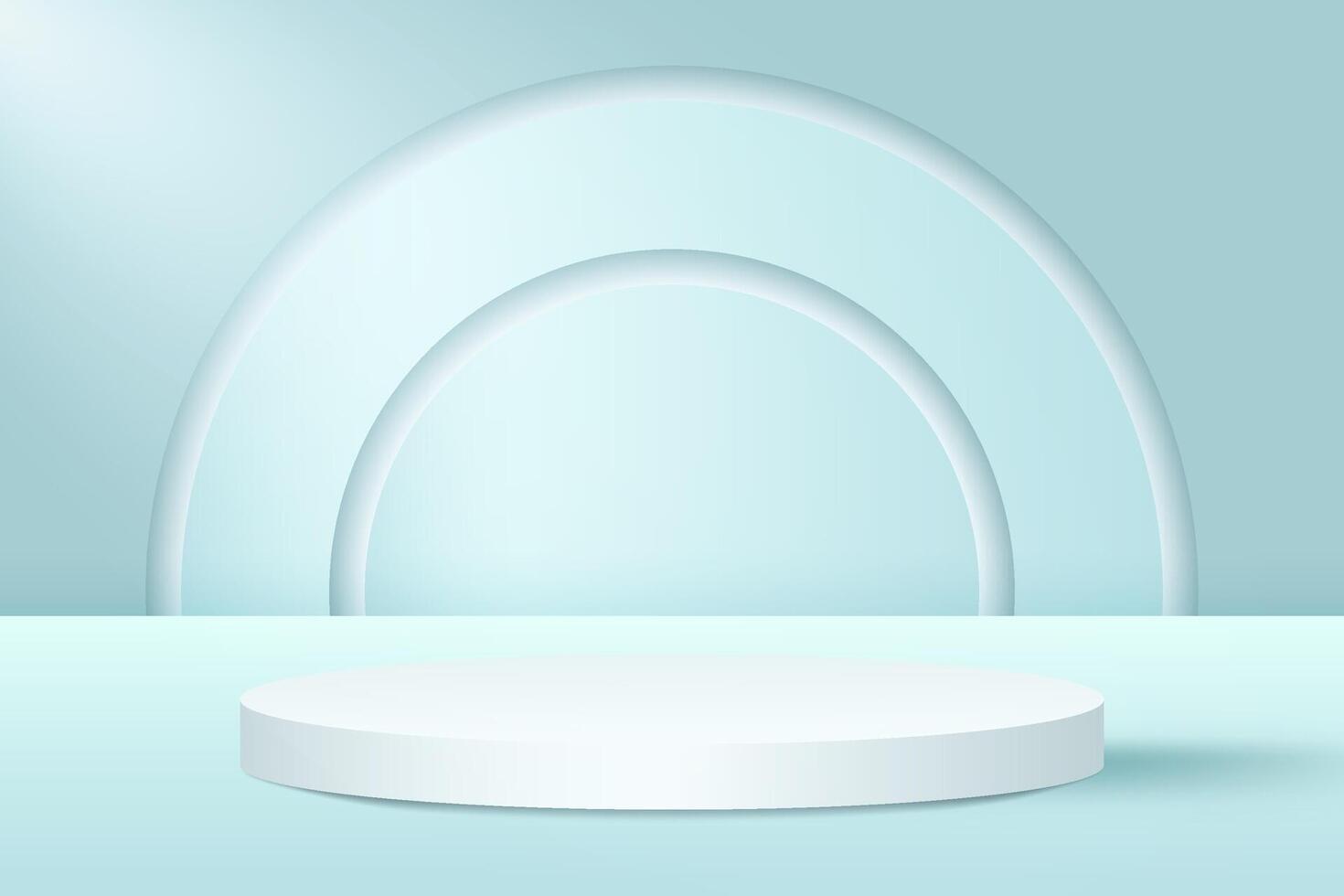 Minimalist podium with abstract background vector