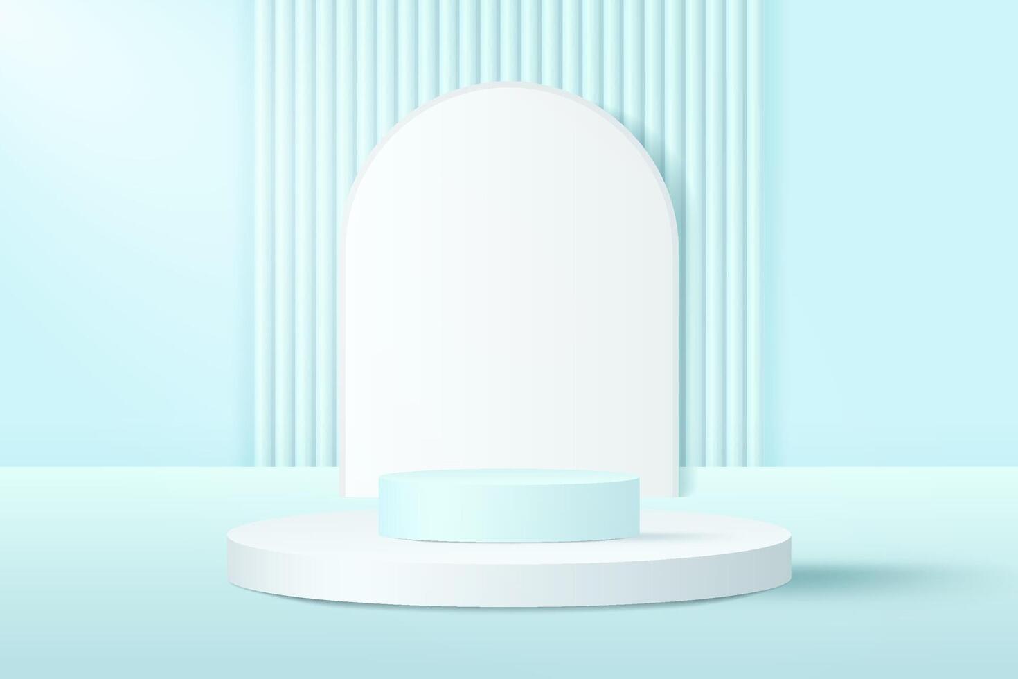 Minimalist podium with arch design vector