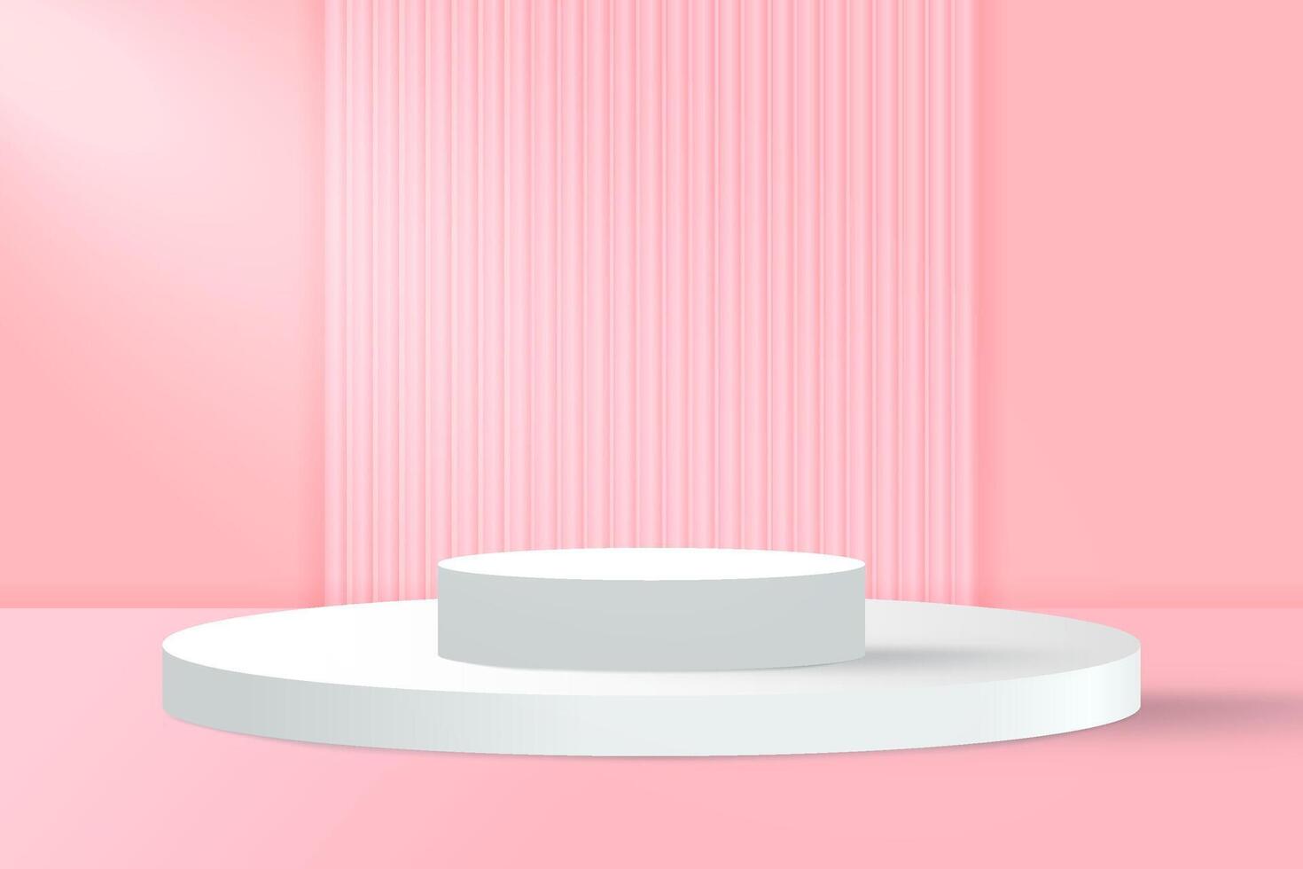 Pink display platform in a modern setting vector