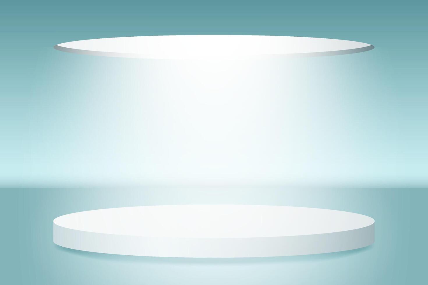Minimalist display platform with bright lighting vector