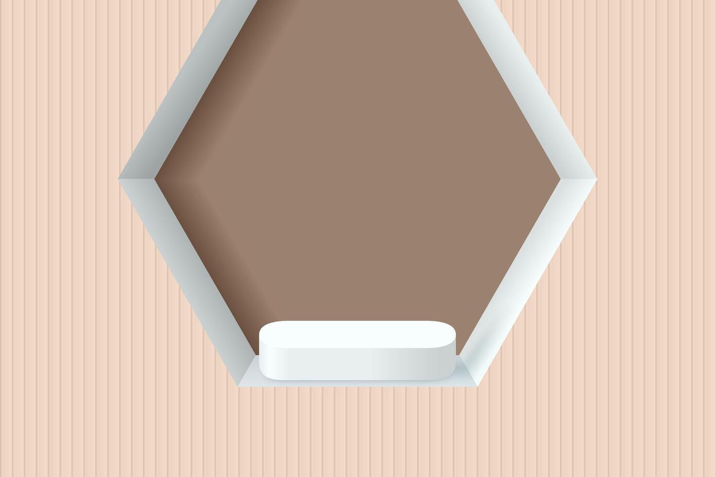 Abstract 3D beige podium background. vector
