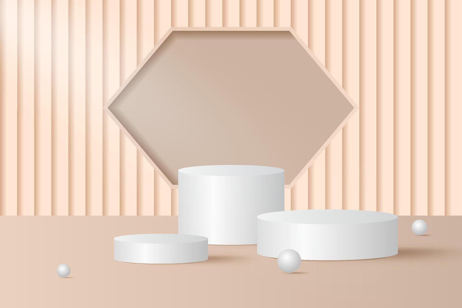 Geometric shapes on a minimalist background vector