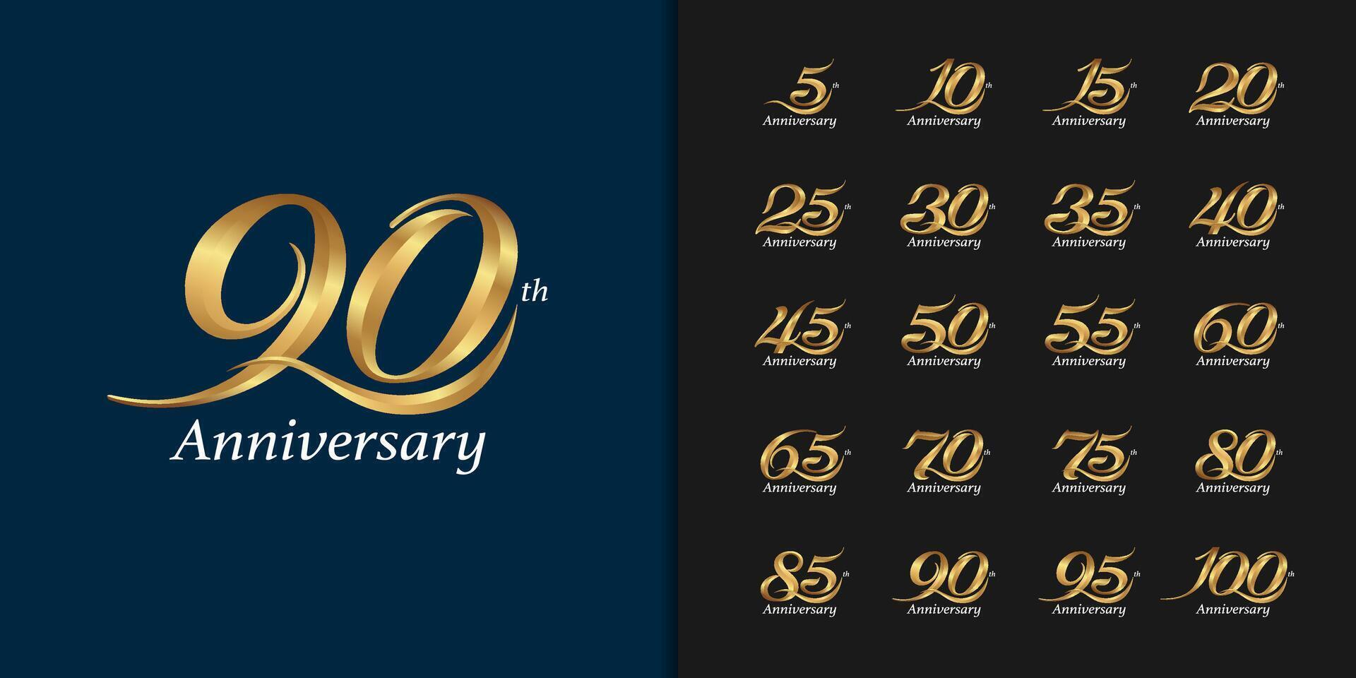 Golden anniversary celebration emblem design vector