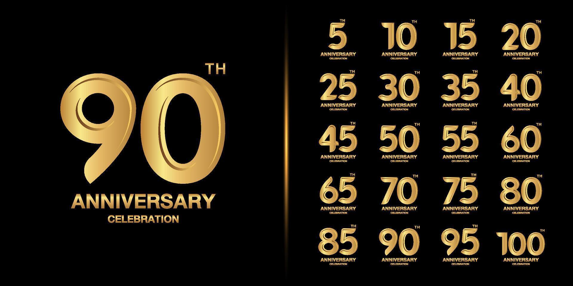 Golden anniversary celebration emblem design for company profile, leaflet, magazine vector