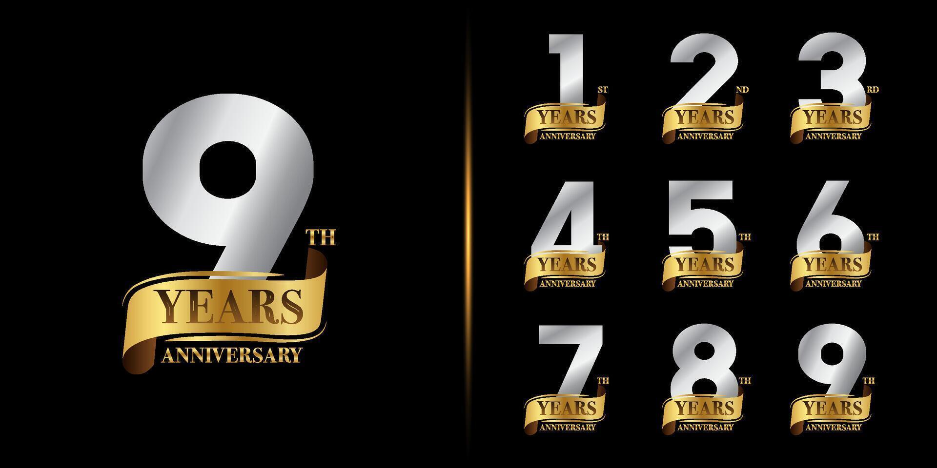 Silver anniversary celebration emblem design for company profile, leaflet, magazine, brochure, web, banner, invitation or greeting card. vector