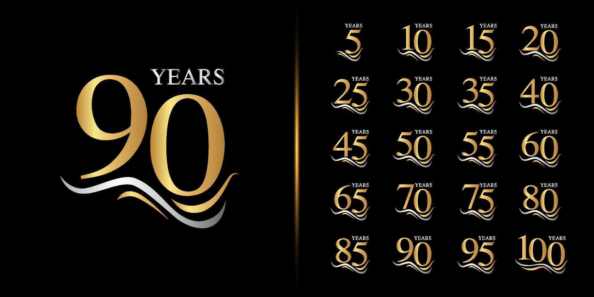 Golden anniversary celebration emblem design for company profile vector
