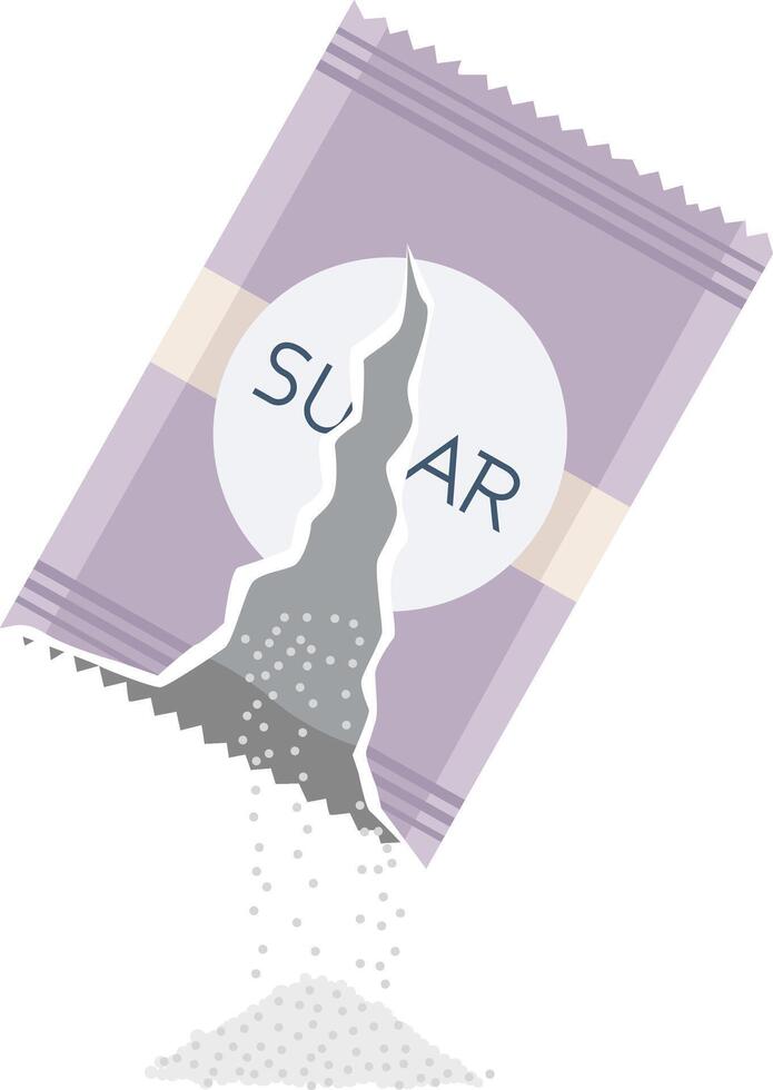 Spilled Sugar from a Torn Packet vector