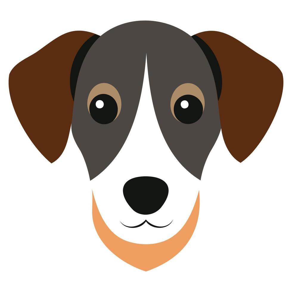 Friendly Dog Face Art vector