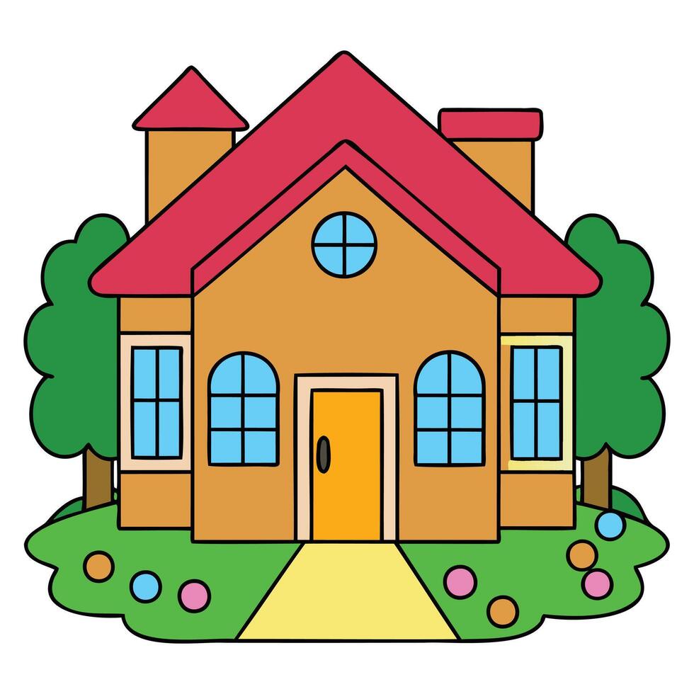 Sweet Minimal Home Design. vector