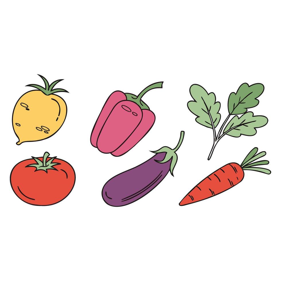 Healthy Produce Vectors Illustrations