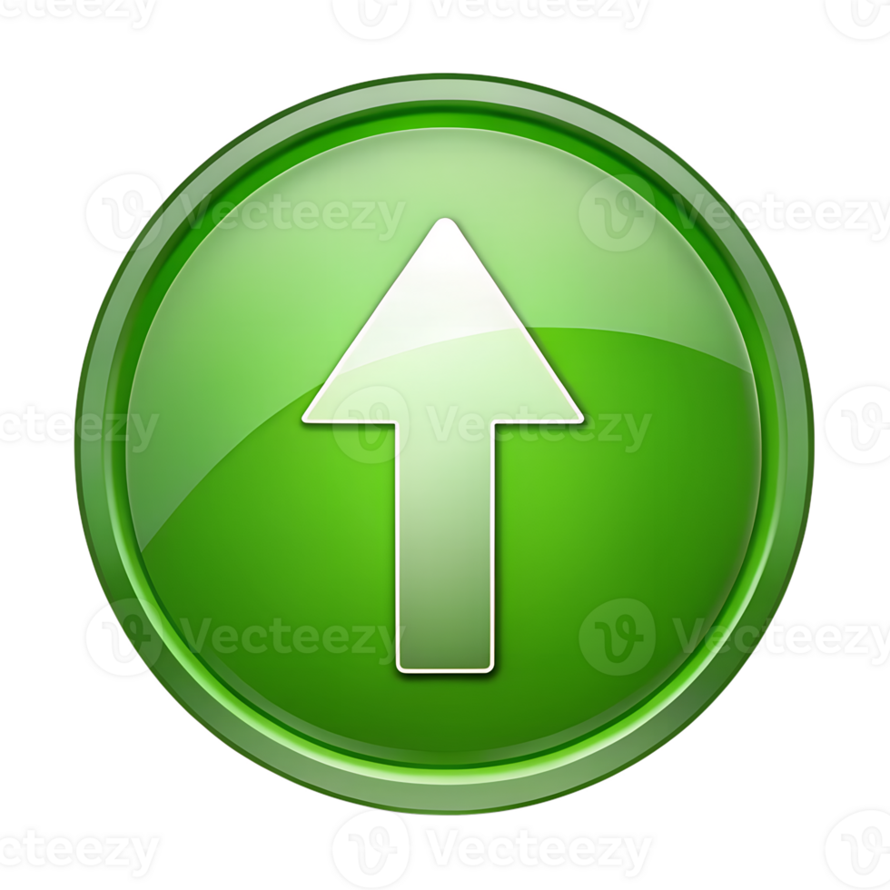 3D Green Up Arrow Icon png