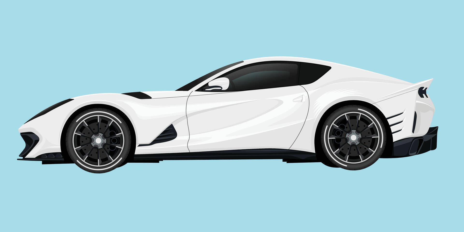 Luxury Vehicle Art in Side View vector