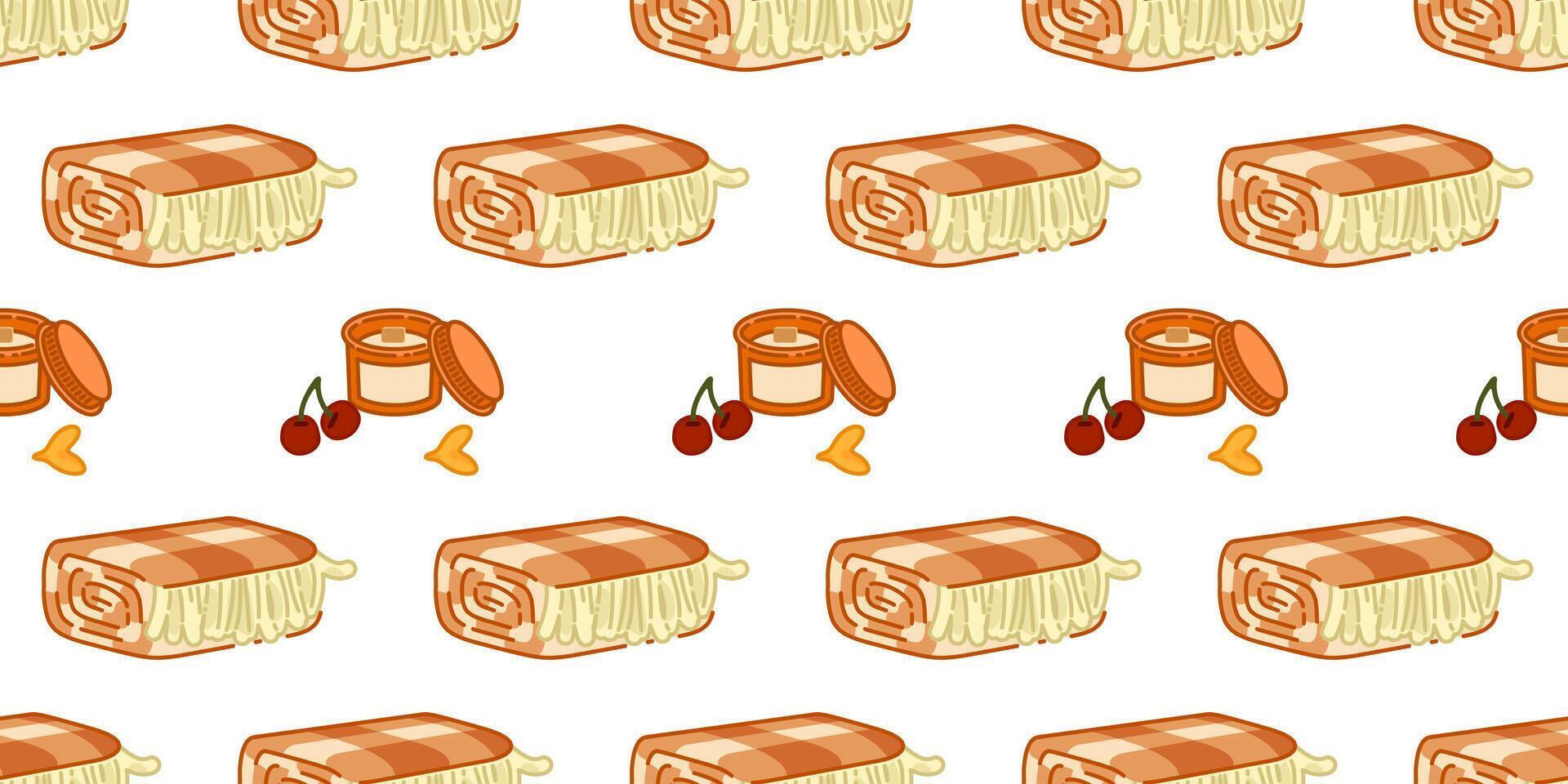 Autumn Self-Care Seamless Pattern vector