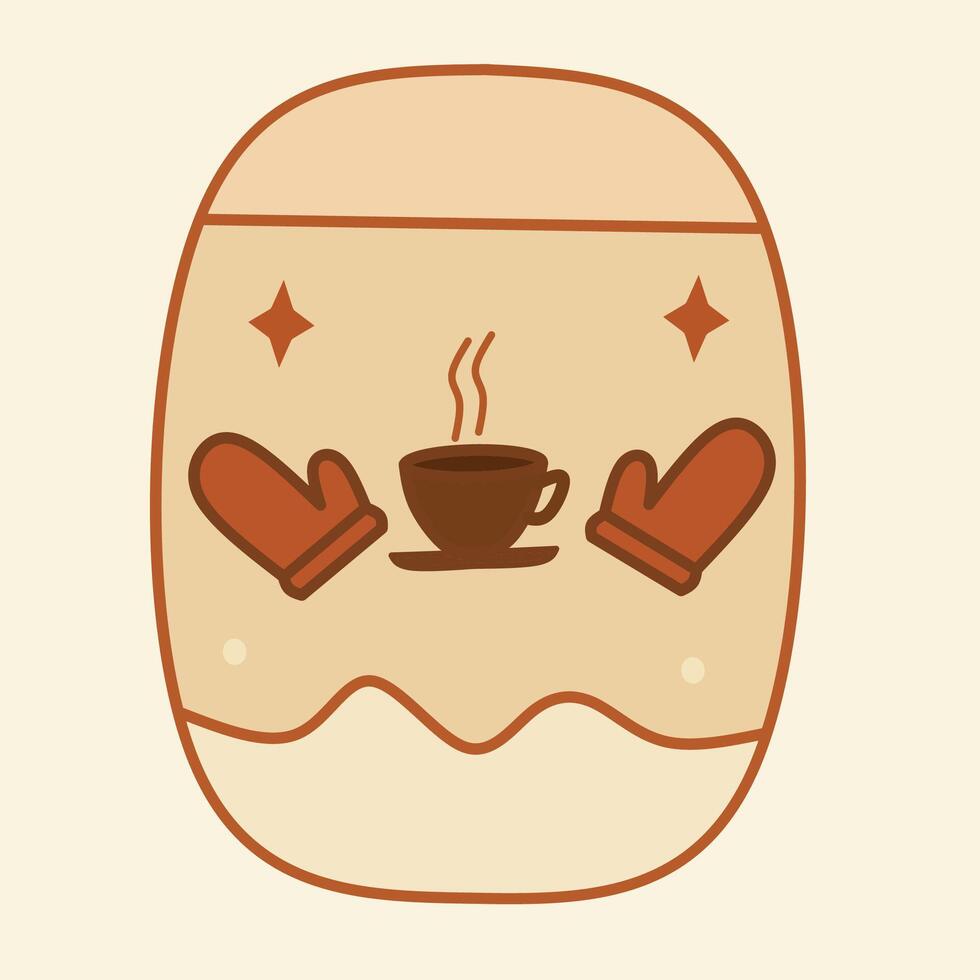 Hot drink, cold day badge vector