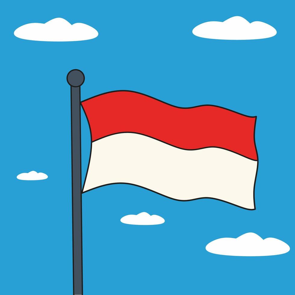 Proudly waving the national flag vector