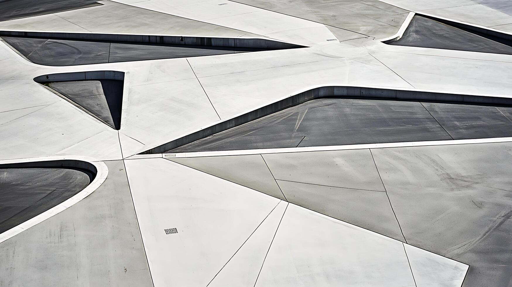 Modern Concrete Geometry With Stark Contrasts And Sharp Lines. photo