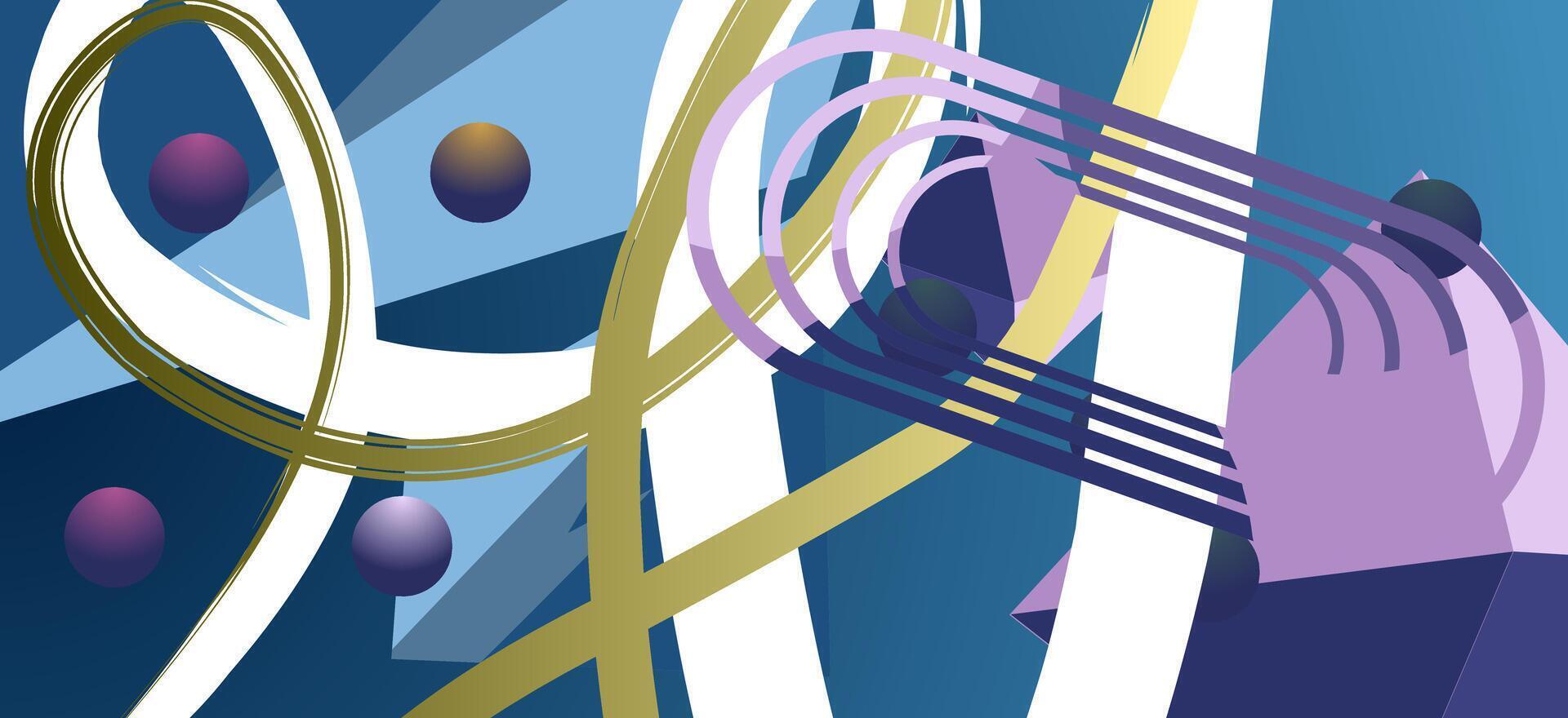 Abstract colorful background, futuristic shapes composition vector